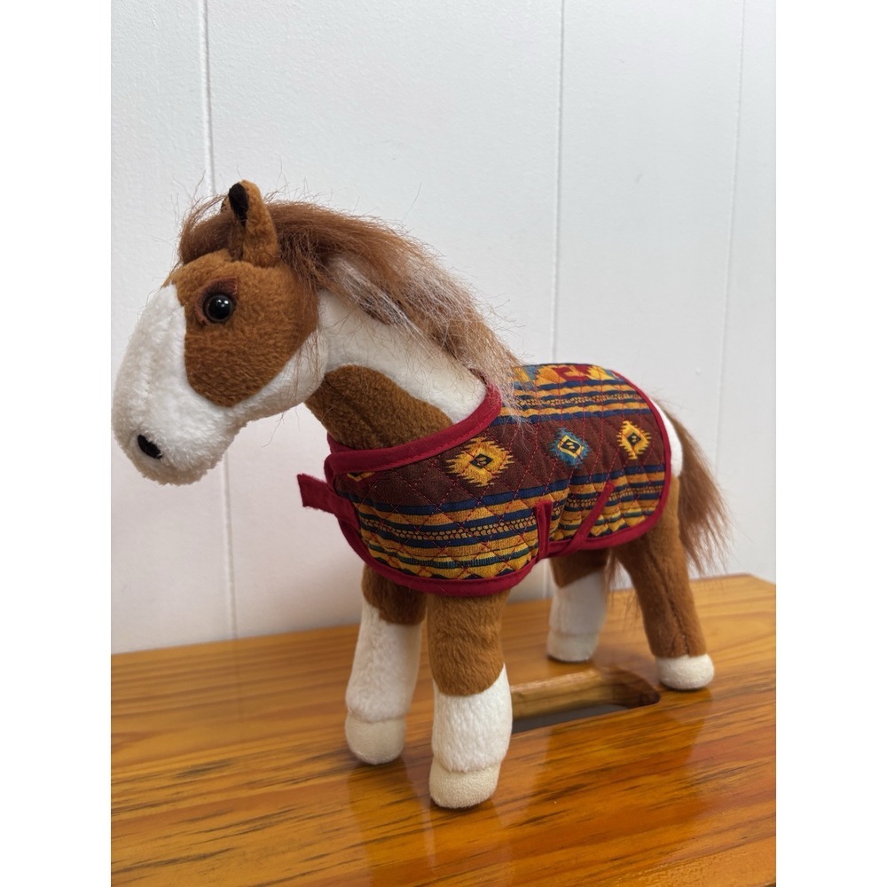 Breyer‎ Brown White Paint Horse Plush Posable Wire Legs Tail Quilt Horse Blanket